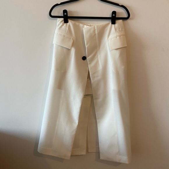 White Sacai Double-layer Midi Skirt